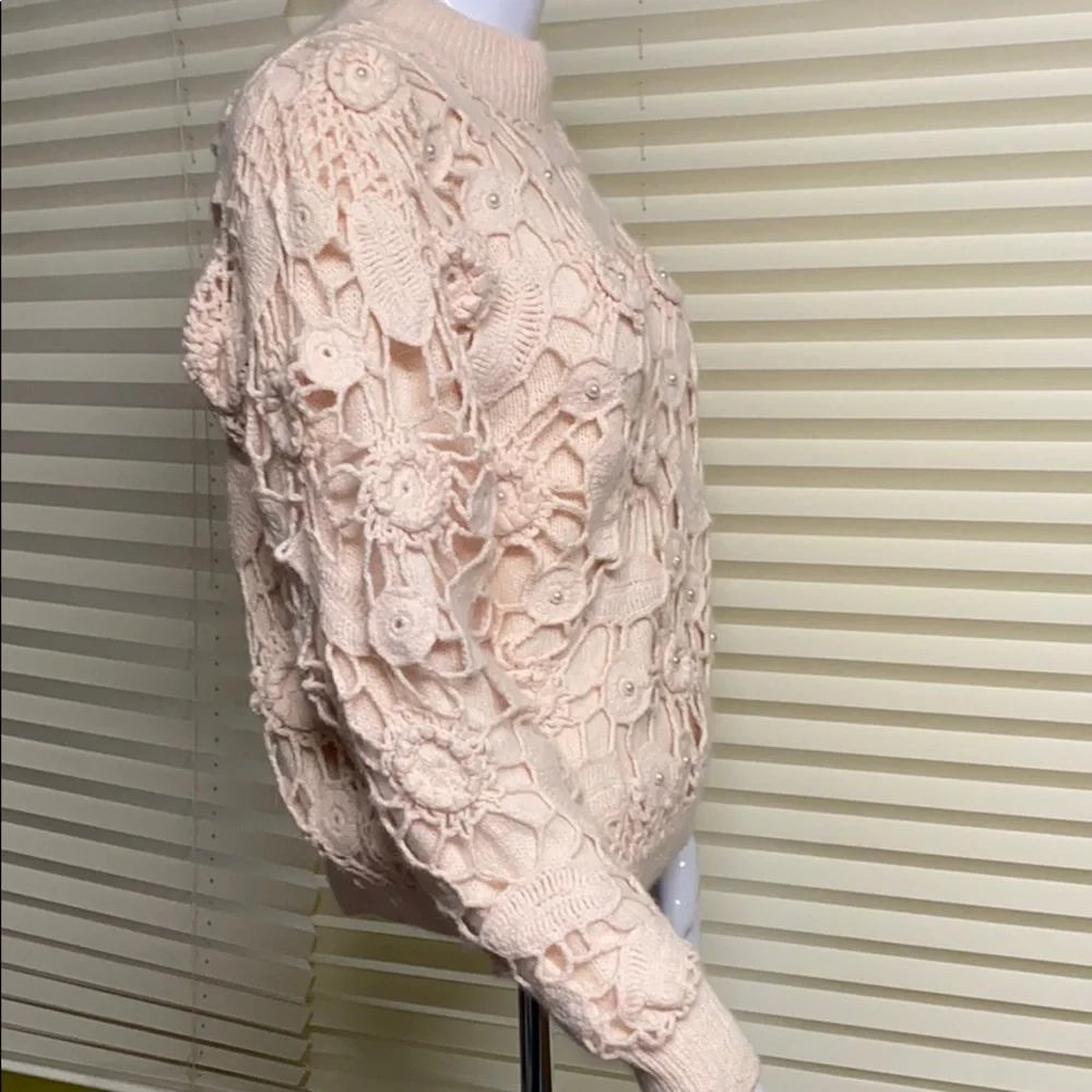 Gantos Vintage Silk Angora L-Wool Lt. Pink Sweater - Picture 8 of 12